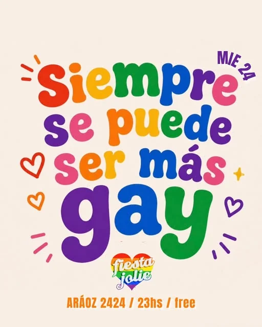 Fiesta JOLIE, miércoles en Palermo